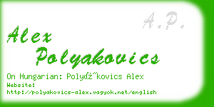 alex polyakovics business card